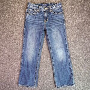Old Navy Boot-Cut Jeans Kids Size 8 Reg Blue Western Cowboy Adjustable Waist